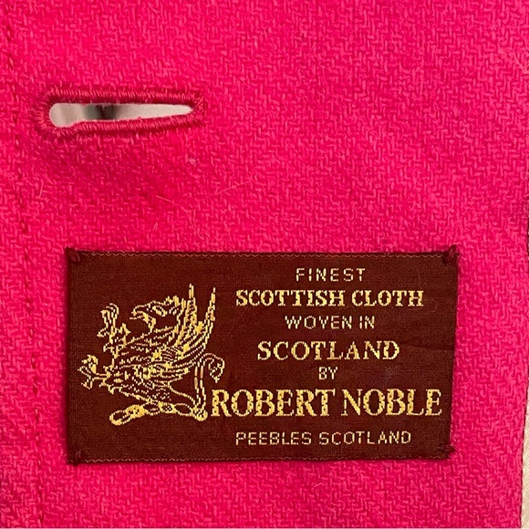 J Crew Robert Noble 100% Wool Fuscia Pink Herringbone Snatched-look Blazer Sz T8 - Picture 12 of 14